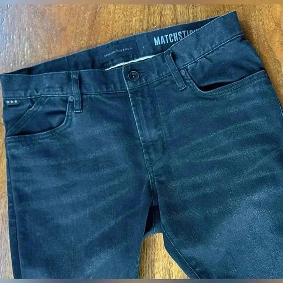 John Varvatos “Matchstick” Black Skinny Jeans With Factory Distressing Size 30 - Picture 4 of 14